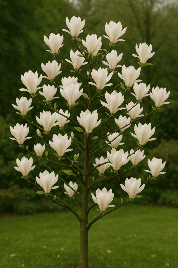 Magnolia x soulangeana 'Alba Superba' (à feuilles caduques)